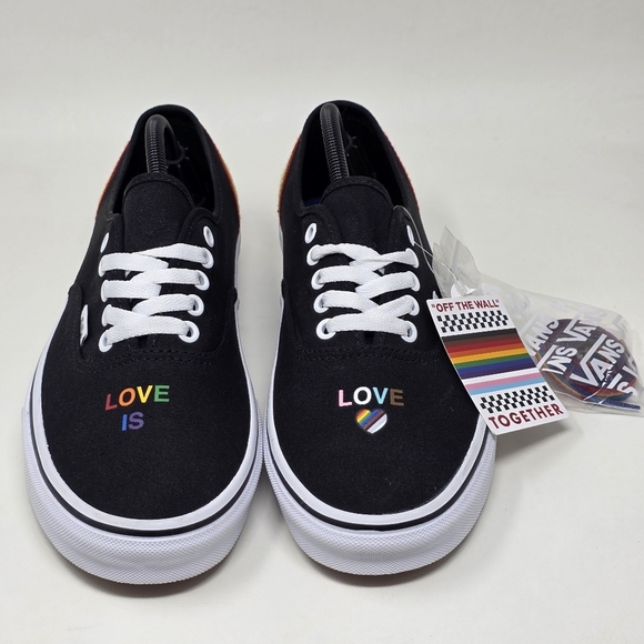 Vans Slip Ons Low Top Embroidery on Heels LGBTQ Sneakers Men's Size 11 New - Picture 7 of 9